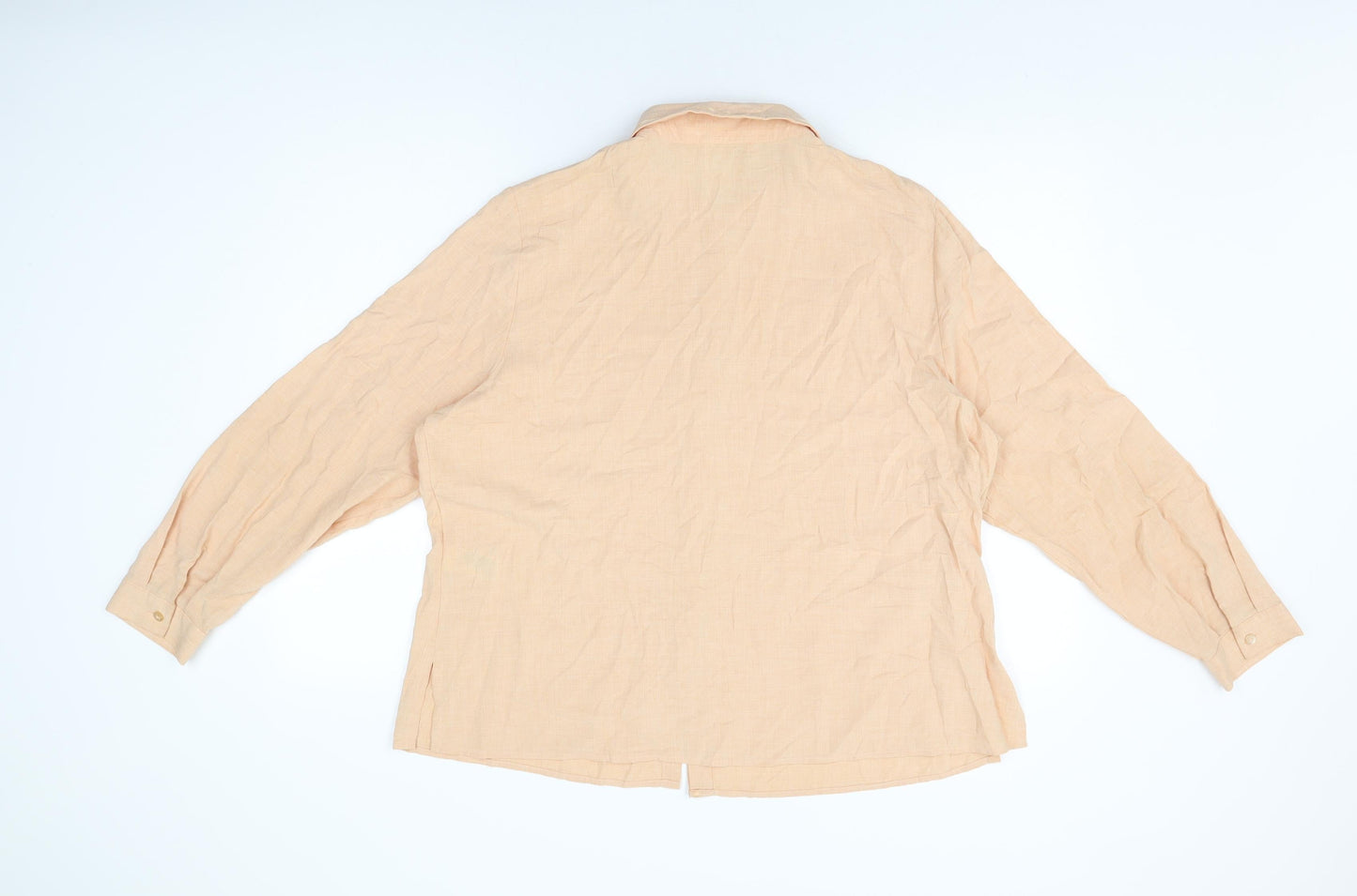 Womens UK Size 20 Marks and Spencer Orange Basic Button-Up