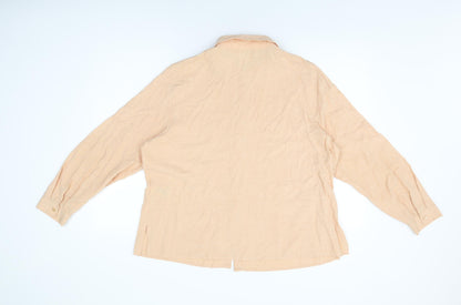 Womens UK Size 20 Marks and Spencer Orange Basic Button-Up