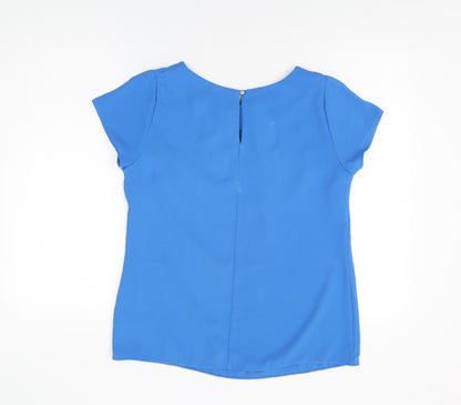 Womens UK Size 10 Wallis Blue Basic Blouse