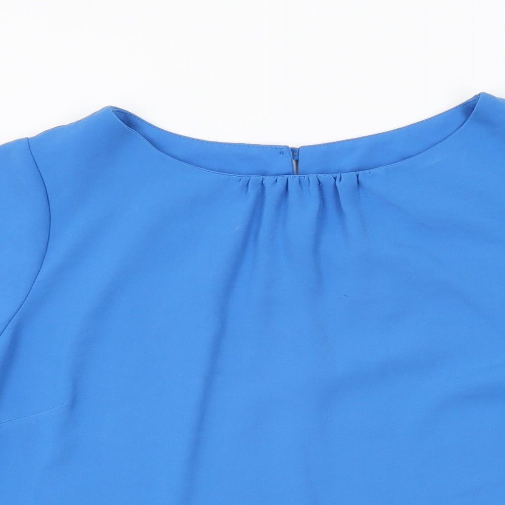 Womens UK Size 10 Wallis Blue Basic Blouse