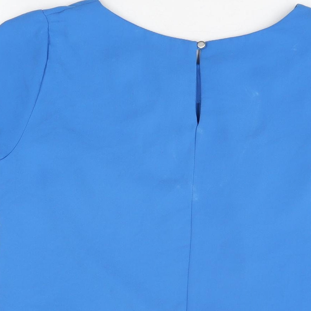 Womens UK Size 10 Wallis Blue Basic Blouse