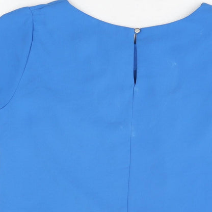 Womens UK Size 10 Wallis Blue Basic Blouse