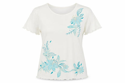 Womens UK Size 14 Damart White Basic T-Shirt