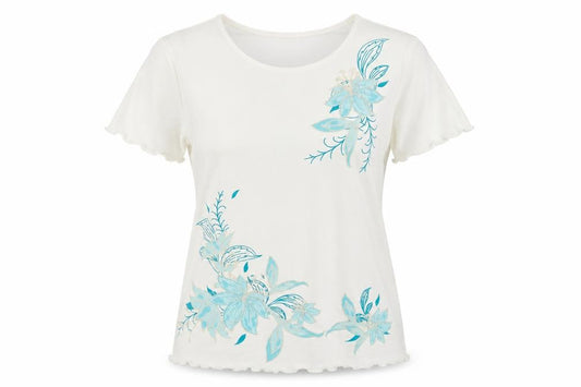 Womens UK Size 14 Damart White Basic T-Shirt