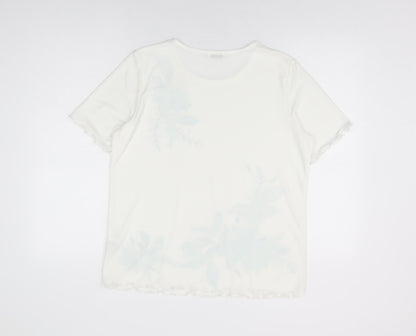 Womens UK Size 14 Damart White Basic T-Shirt
