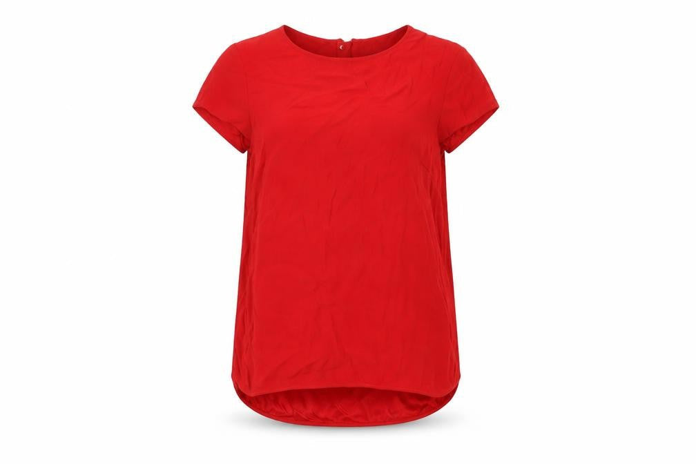 Womens UK Size 12 Marks and Spencer Red Basic T-Shirt