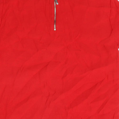 Womens UK Size 12 Marks and Spencer Red Basic T-Shirt