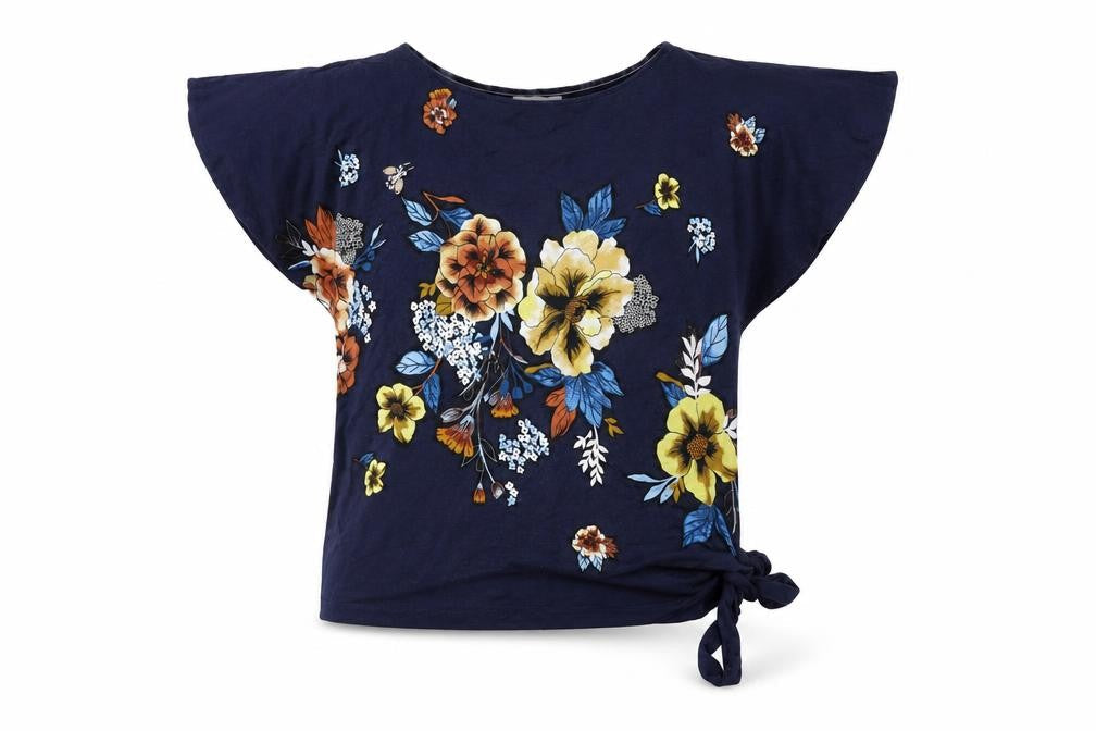 Womens UK Size 12 Per Una Blue Basic T-Shirt