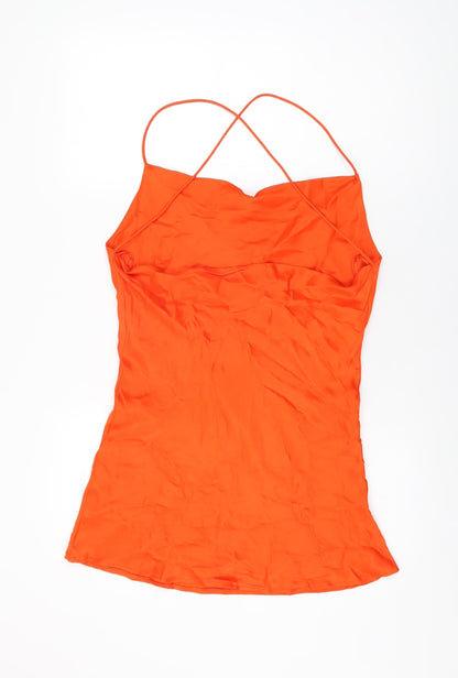 Womens UK Size S Zara Red Camisole T-Shirt