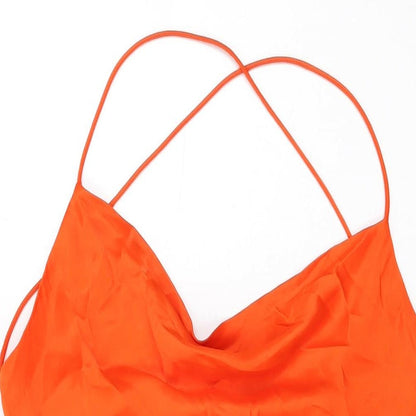 Womens UK Size S Zara Red Camisole T-Shirt
