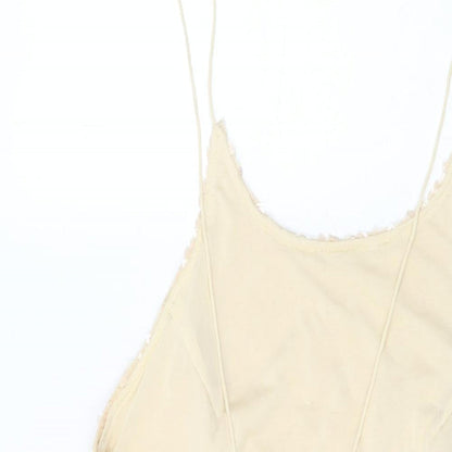 Womens UK Size L Motel Beige Basic T-Shirt