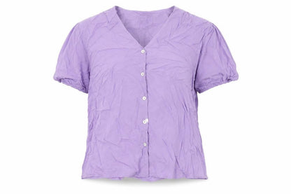 Womens UK Size 8 Autograph Purple Basic Button-Up