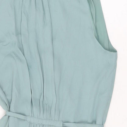 H&M Womens Blue Polyester Shift Size S V-Neck Pullover