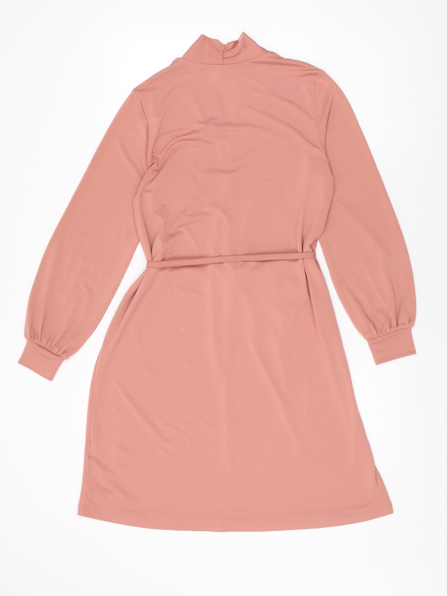 H&M Womens Pink Polyester Shift Size S V-Neck Pullover