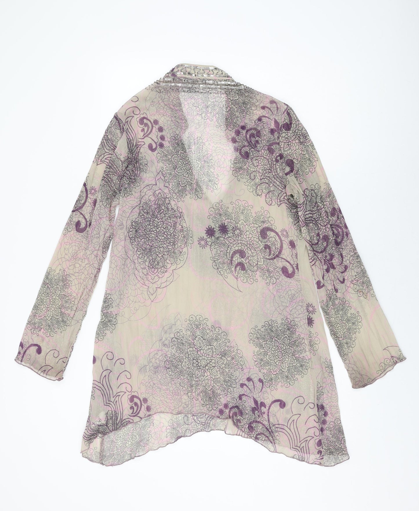 Womens UK Size 12 Per Una Beige Tunic Blouse