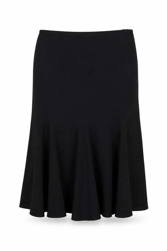 After Dark Womens Black Viscose Flare Skirt Size 14