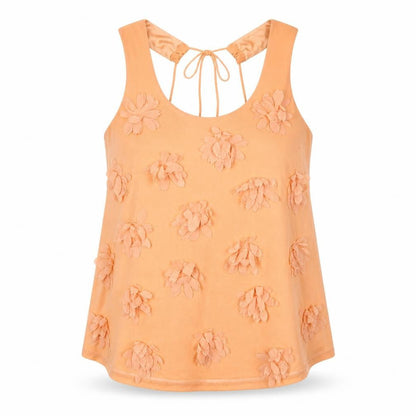 Womens UK Size 8 Topshop Orange Basic Blouse