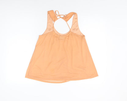 Womens UK Size 8 Topshop Orange Basic Blouse