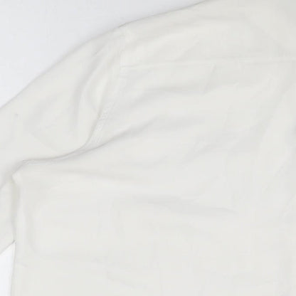Womens UK Size 14 NEXT White Basic Button-Up