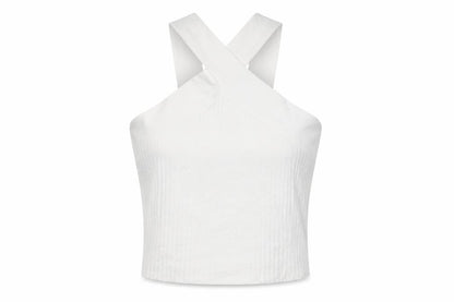 Womens UK Size M Zara White Cropped T-Shirt