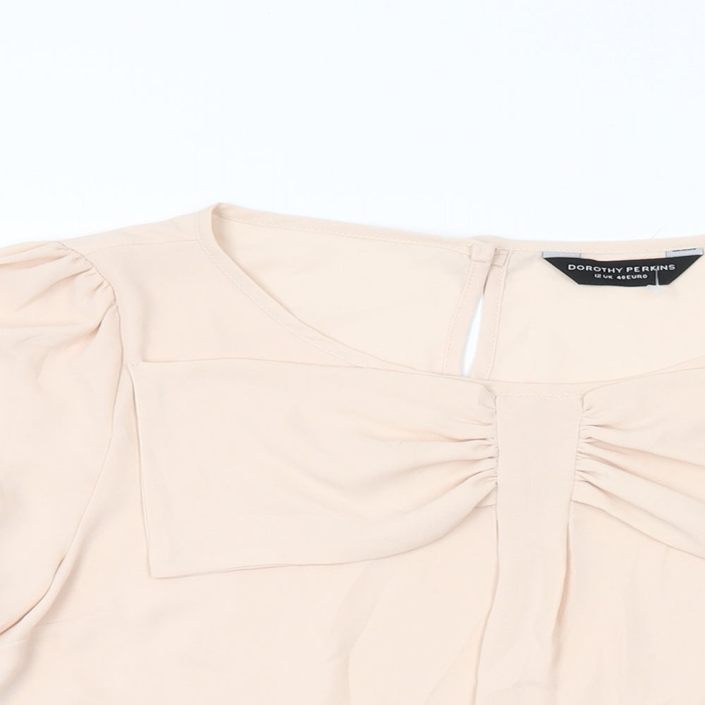 Womens UK Size 12 Dorothy Perkins Pink Basic Blouse