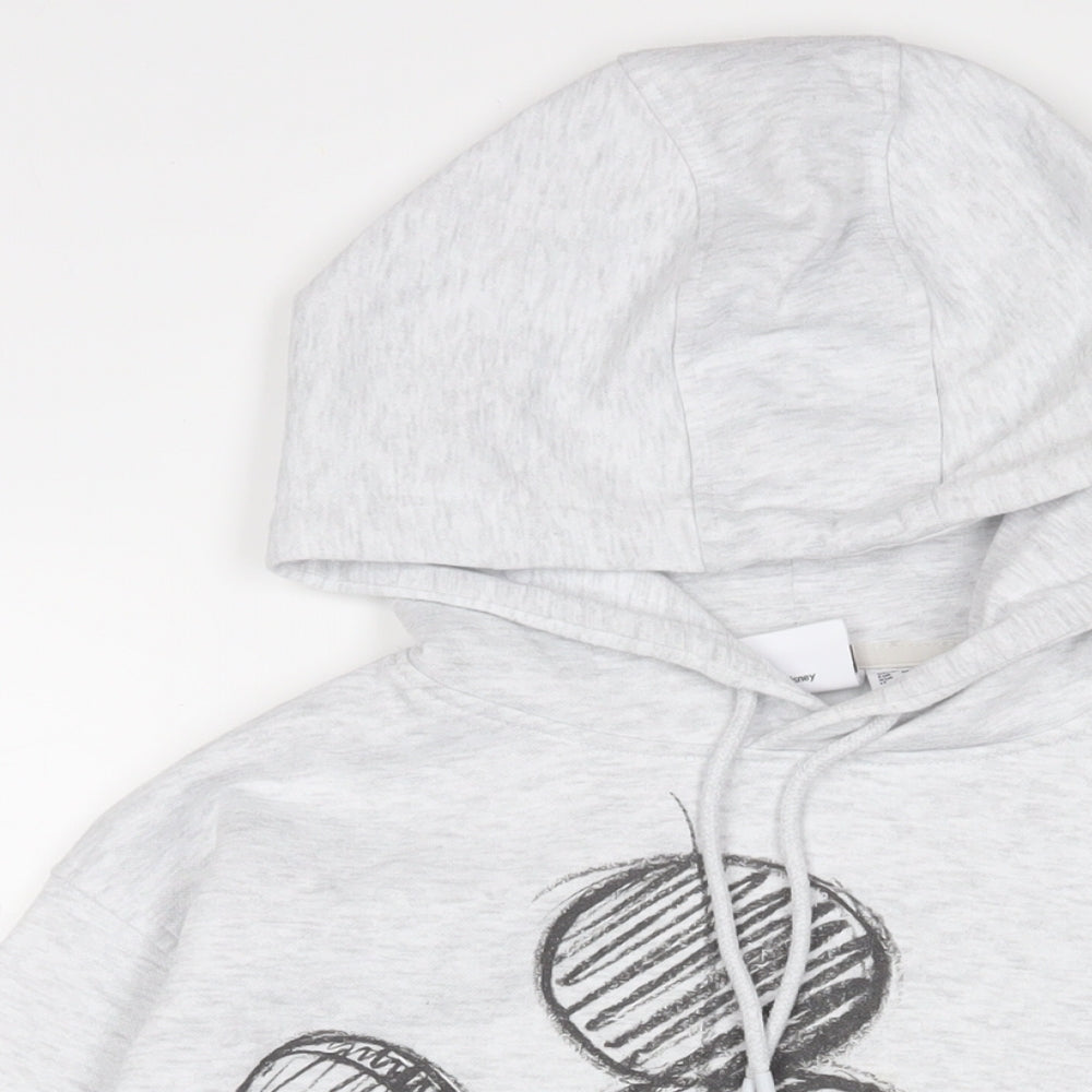 Womens UK Size XS DISNEY' Grey Pullover Hoodie