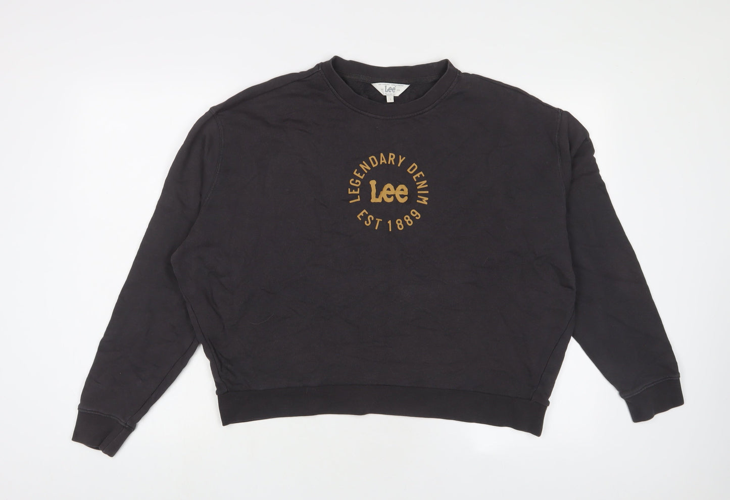 Lee Womens Grey Cotton Pullover Sweatshirt Size S Pullover