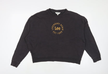 Lee Womens Grey Cotton Pullover Sweatshirt Size S Pullover