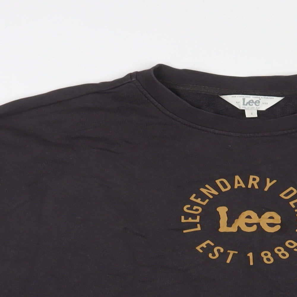 Lee Womens Grey Cotton Pullover Sweatshirt Size S Pullover