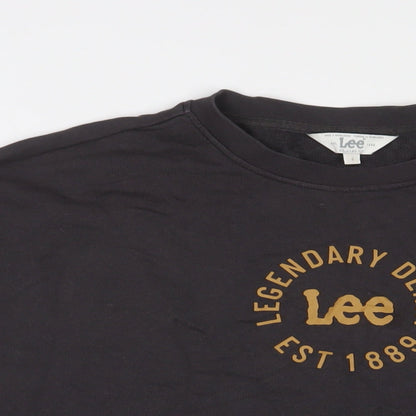 Lee Womens Grey Cotton Pullover Sweatshirt Size S Pullover