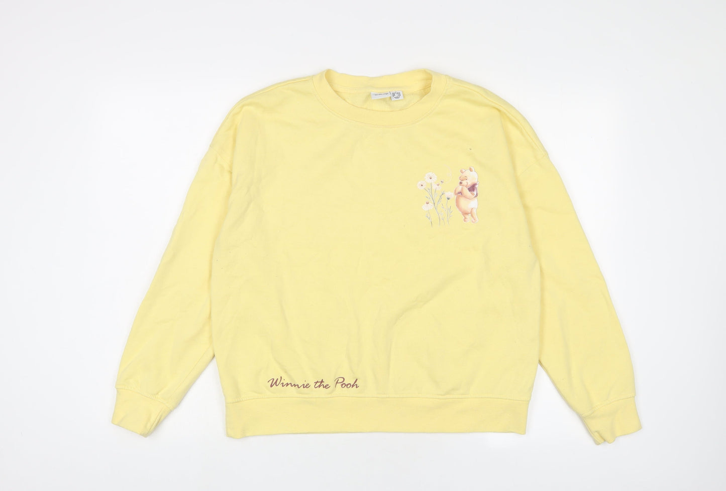 Womens UK Size S Disney Yellow Pullover Sweatshirt