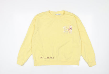 Womens UK Size S Disney Yellow Pullover Sweatshirt