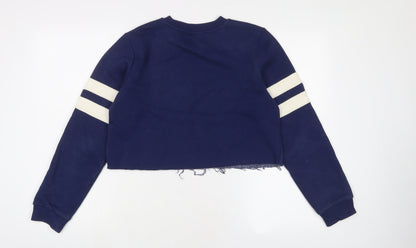 Tophop Womens Blue Cotton Pullover Sweatshirt Size 10 Pullover