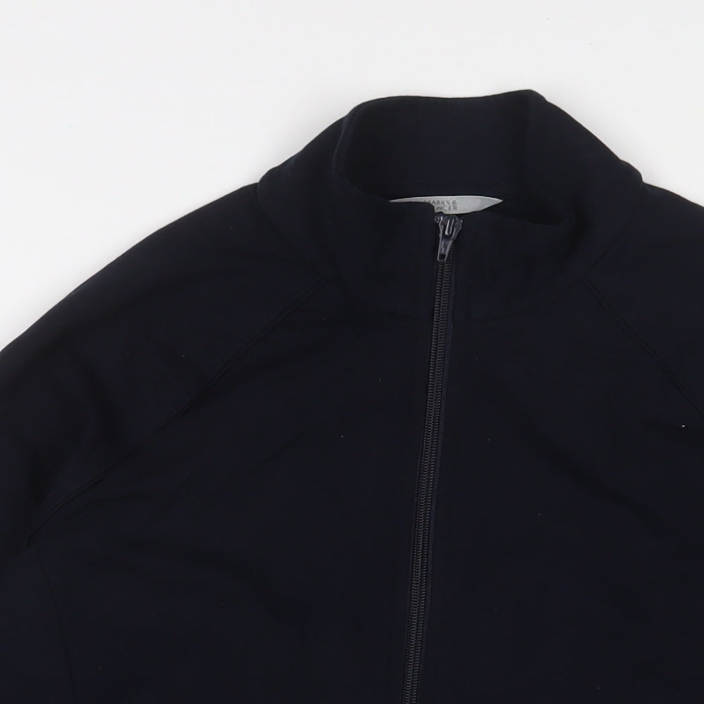 Womens UK Size 10 Marks and Spencer Blue Full Zip Sweatshirt