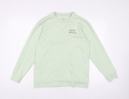 Womens UK Size 12 Jack Wills Green Pullover Sweatshirt