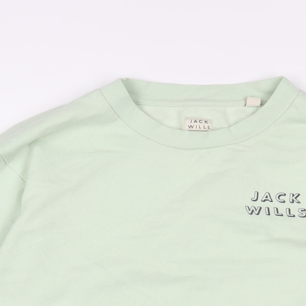 Womens UK Size 12 Jack Wills Green Pullover Sweatshirt