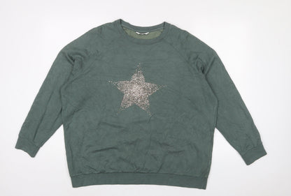 Womens UK Size XL NEXT Green Pullover Sweatshirt