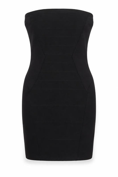 Topshop Womens Black Polyester Bodycon Size 8 Square Neck Zip