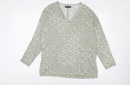 Womens UK Size 10 Marks and Spencer Green Basic T-Shirt