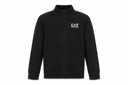 EA7 Boys Black Cotton Full Zip Sweatshirt Size 14 Years Zip