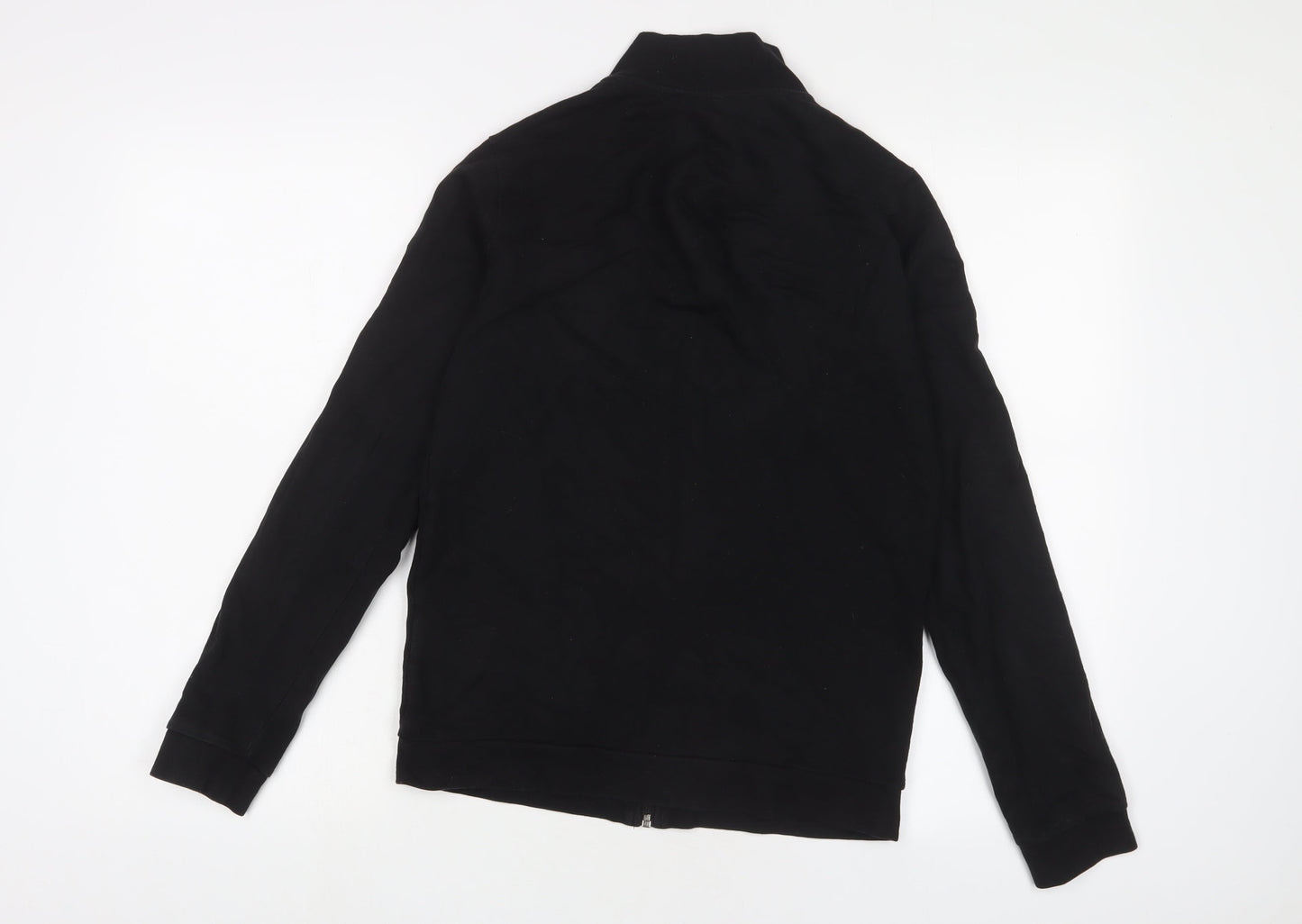 EA7 Boys Black Cotton Full Zip Sweatshirt Size 14 Years Zip
