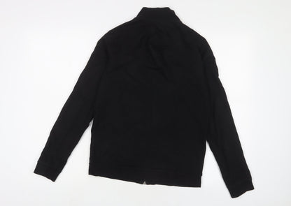 EA7 Boys Black Cotton Full Zip Sweatshirt Size 14 Years Zip