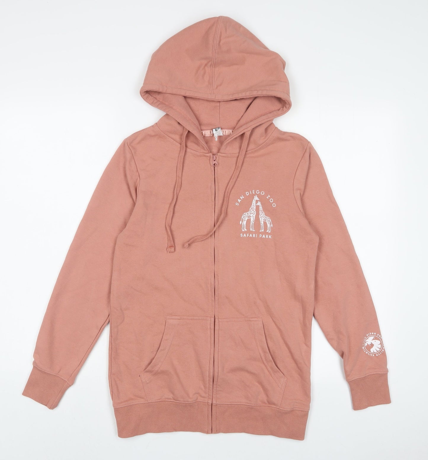 Cotton Heritage Womens Pink Cotton Full Zip Hoodie Size S Zip