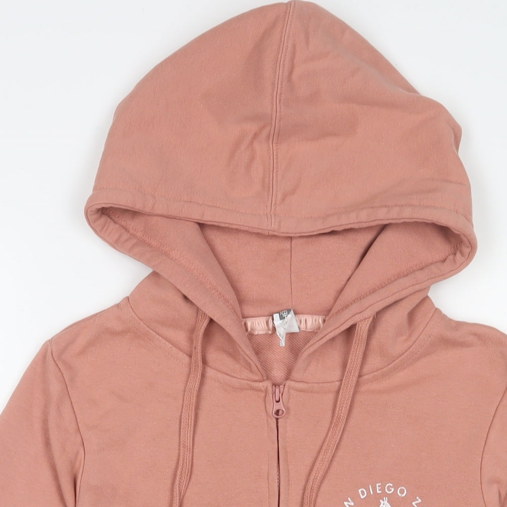 Cotton Heritage Womens Pink Cotton Full Zip Hoodie Size S Zip