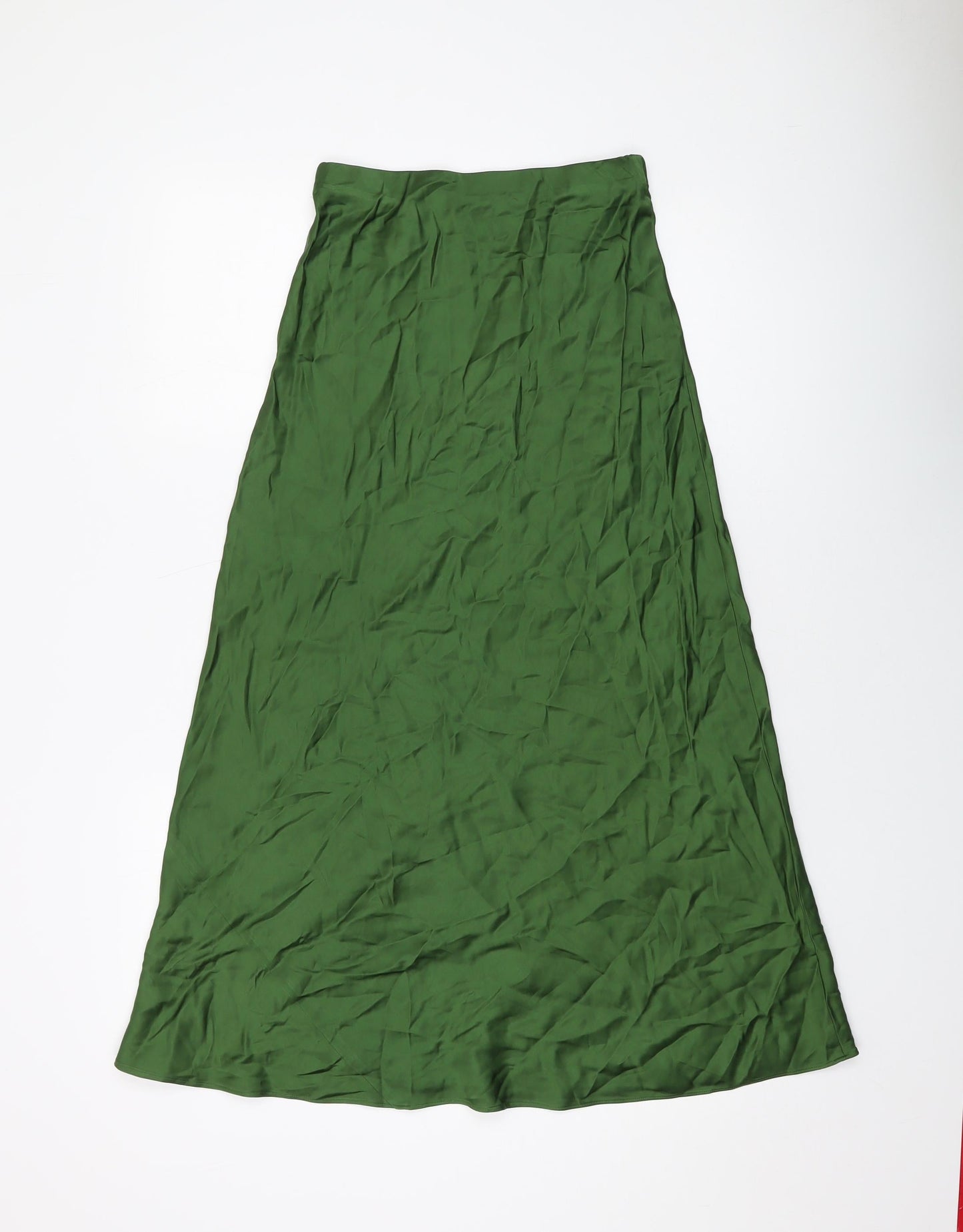 Marks and Spencer Womens Green Polyester A-Line Skirt Size 6