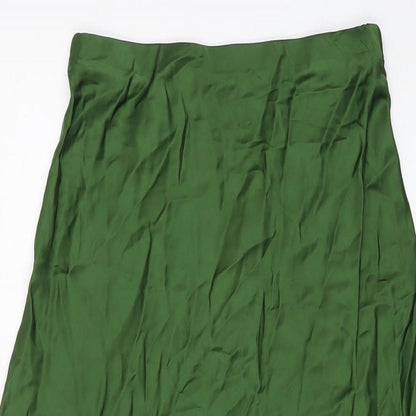 Marks and Spencer Womens Green Polyester A-Line Skirt Size 6