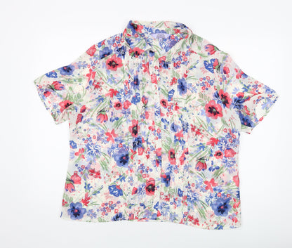 EWM Womens Multicoloured Fair Isle Polyester Basic Blouse Size 18 Collared