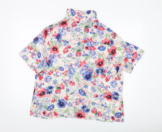 EWM Womens Multicoloured Fair Isle Polyester Basic Blouse Size 18 Collared