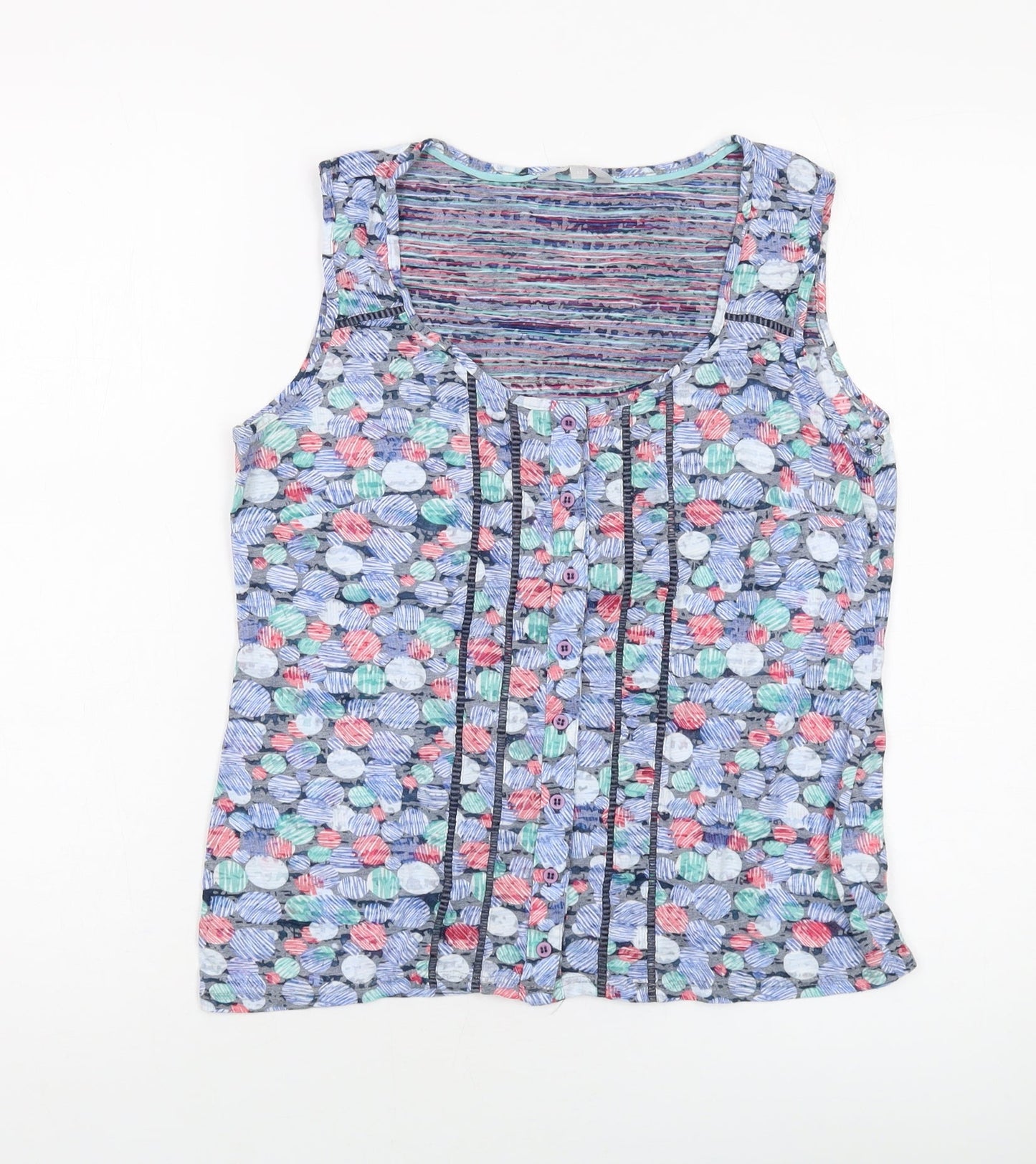 Womens UK Size 12 Per Una Blue Basic Tank