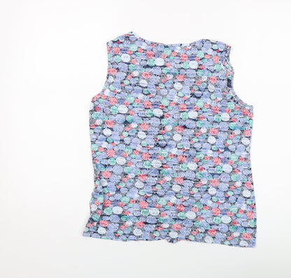 Womens UK Size 12 Per Una Blue Basic Tank